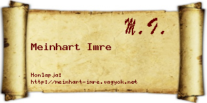 Meinhart Imre névjegykártya